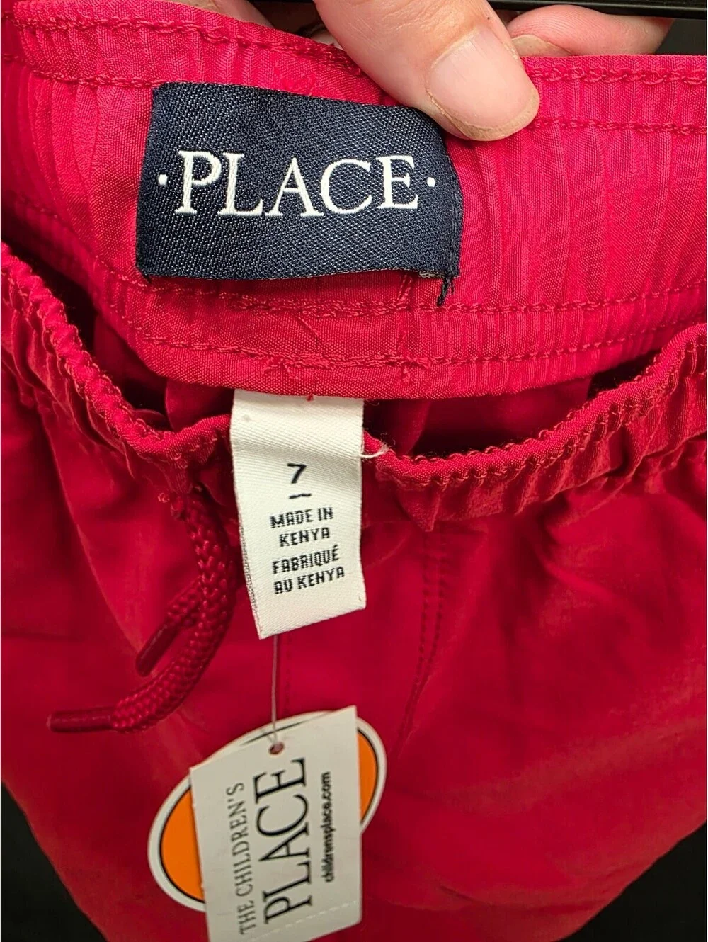 THE CHILDREN’S PLACE BOYS QUICK‑DRY JOGGER SHORTS RUBY SIZE 7